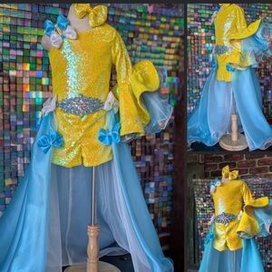 Yellow & blue Fun fashion custom
